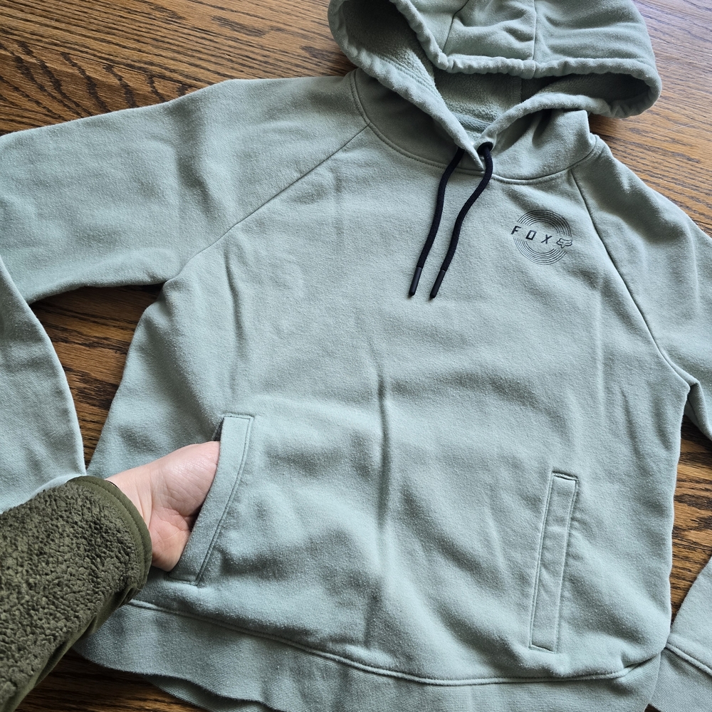 FOX Women's Sage Green Pullover Hoodie Sweatshirt XS - Picture 2 of 6